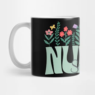 Stroke Nurse Floral Mug